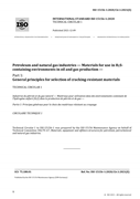 Book cover for Technical Circular 1 - Petroleum and Natural Gas Industries - Materials for Use in H2S-Containing Environments in Oil and Gas Production - Part 1:  General Principles for Selection of Cracking-Resistant Materials