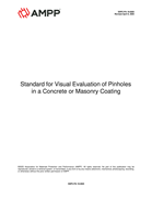 Book cover for Standard for Visual Evaluation of Pinholes in a Concrete or Masonry Coating