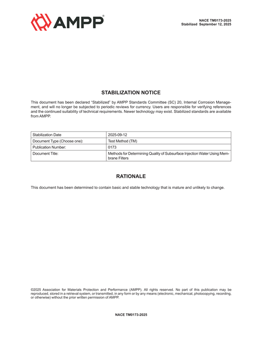 Methods for Determining Quality of Subsurface Injection Water Using ...
