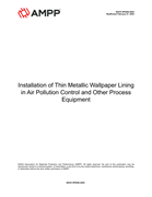 Book cover for Installation of Thin Metallic Wallpaper Lining in Air Pollution Control and Other Process Equipment