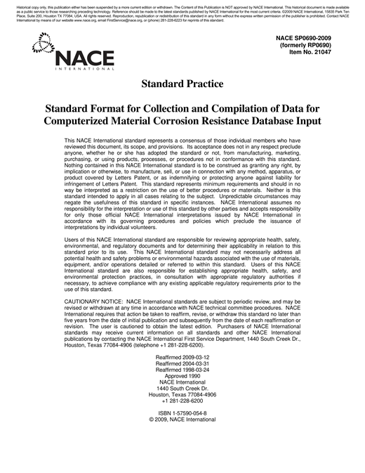 Standard Format for Collection and Compilation of Data for Computerized ...