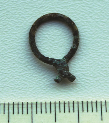 Similarly conserved, but not cleaned link. Photo courtesy of Mark Dowsett with permission from the <i>Mary Rose</i> Trust.