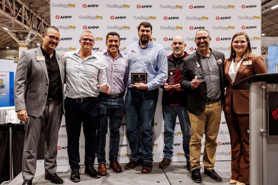 The next class of winners for CoatingsPro’s Contractor Awards will be recognized at the AMPP Annual Conference + Expo 2026, which is being held next March in Houston, Texas. Photo of 2024 winners courtesy of AMPP.