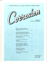 Corrosion Cover Image for Volume 26, Issue 6