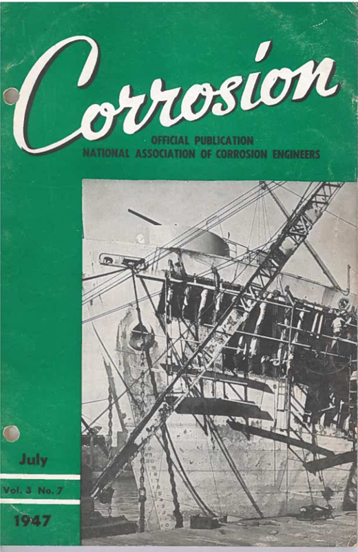 Corrosion Cover Image for Volume 3, Issue 7